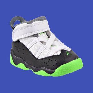Jordan 6 Rings Shoes Sneakers White / Green 323420-130 Toddler